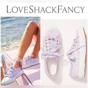 LoveShackFancy x Superga Pink Tie Dye Sneakers Shoe 38 Low Top Floral Cottage